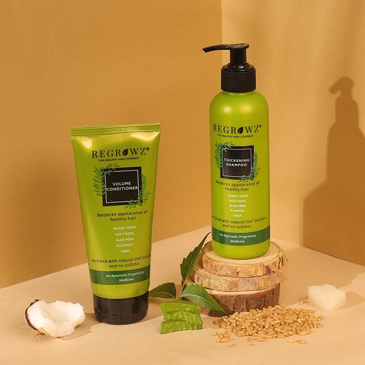 Hair Thickening Shampoo & Conditioner Bundle - Regrowz.in