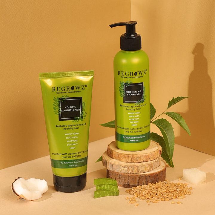 Hair Thickening Shampoo Conditioner Bundle REGROWZ SKIN HAIR